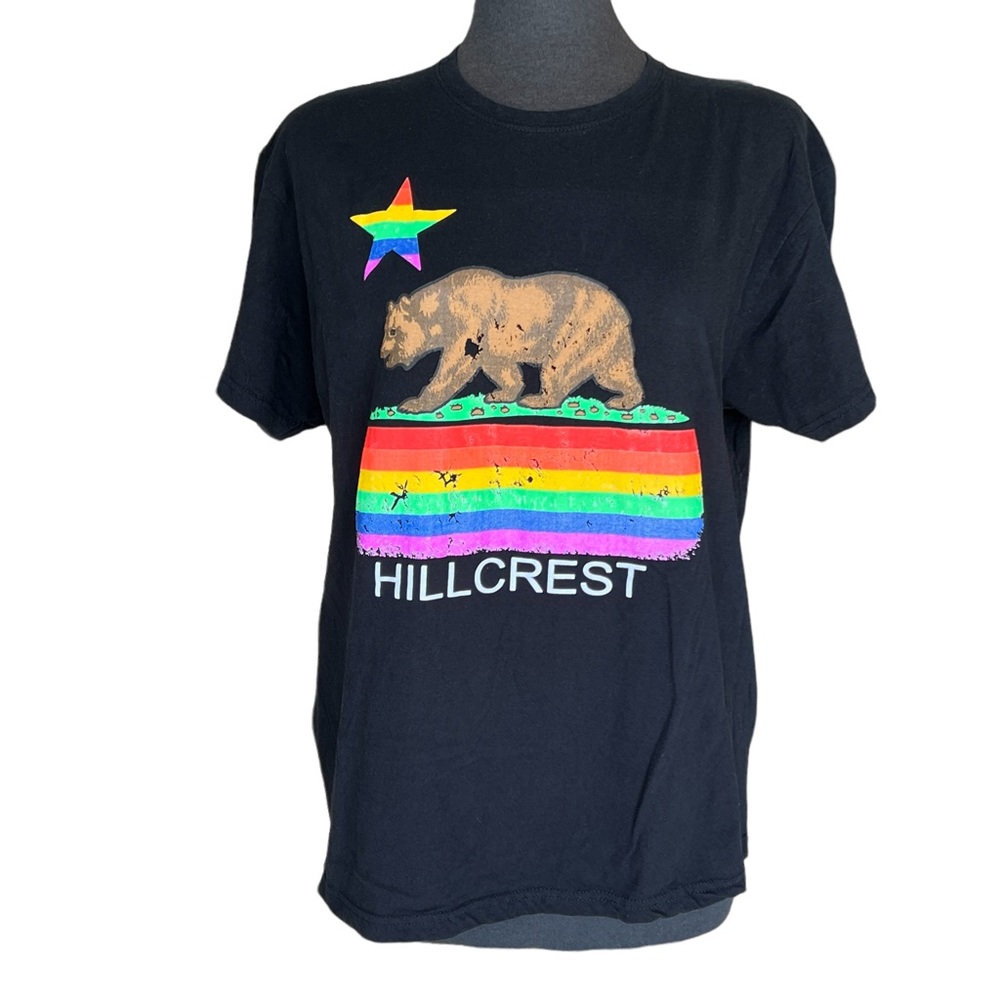 Hillcrst, California, pride T-shirt with California Bear Graphic